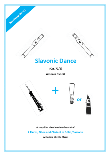 Slavonic Dance Op. 72/2 (2 flutes, oboe & clarinet/bassoon) (arr. Catriona Melville-Mason)