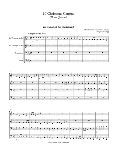 10 Christmas Canons (Brass Quartet)