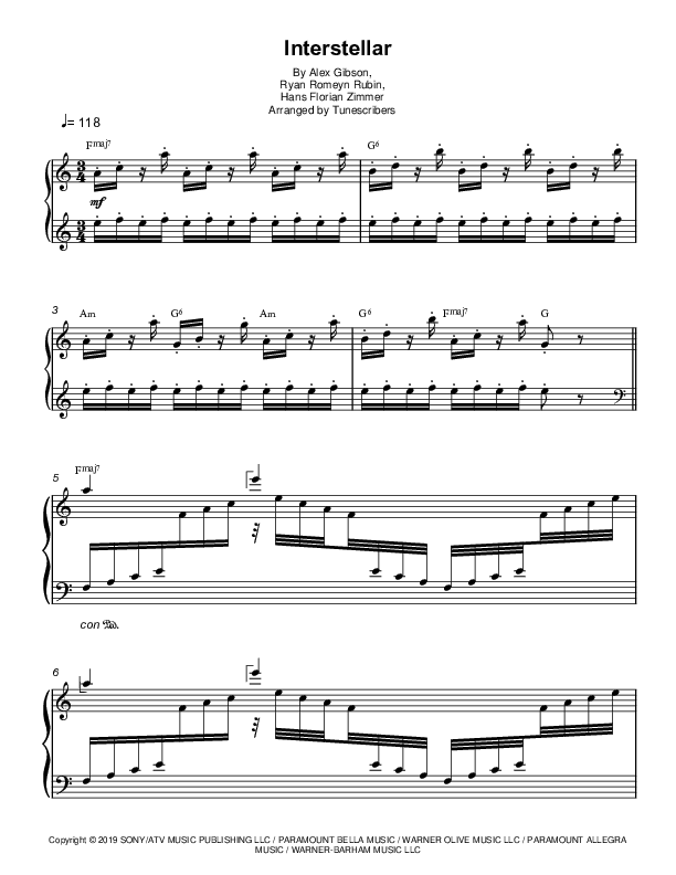 Interstellar (arr. Tunescribers)
