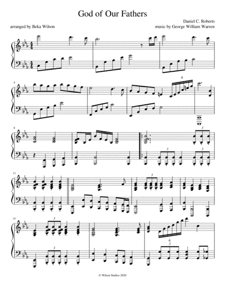 God of Our Fathers (arr. Beka Wilson)