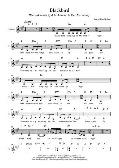 Blackbird (arr. Rob Bullen)