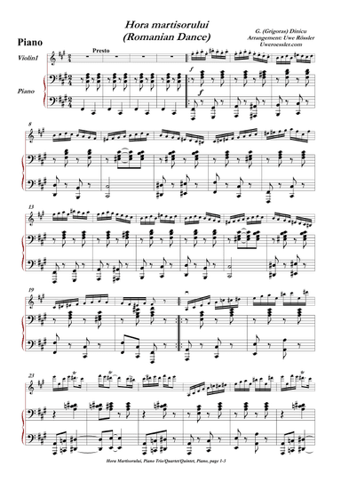 Hora martisorului (arr. Uwe Roessler / Rössler / Rassler)