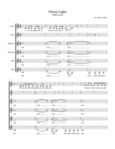 Green Light (arr. Shawn Salley)