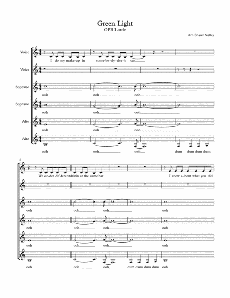 Green Light (arr. Shawn Salley)