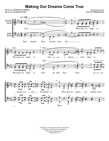 Making Our Dreams Come True (arr. Cay Outerbridge)
