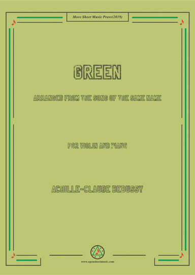 Debussy-Green, for Violin and Piano (arr. MSM)