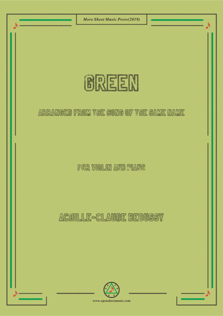 Debussy-Green, for Violin and Piano (arr. MSM)