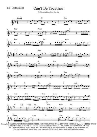 Can't Be Together (arr. Fabio Eduardo de Oliveira)