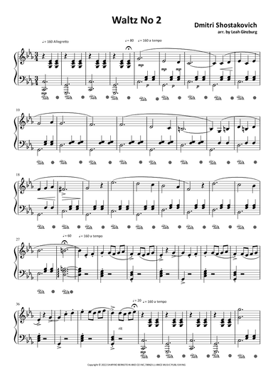 Waltz (from 'serenade For Strings') (arr. Leah Ginzburg)