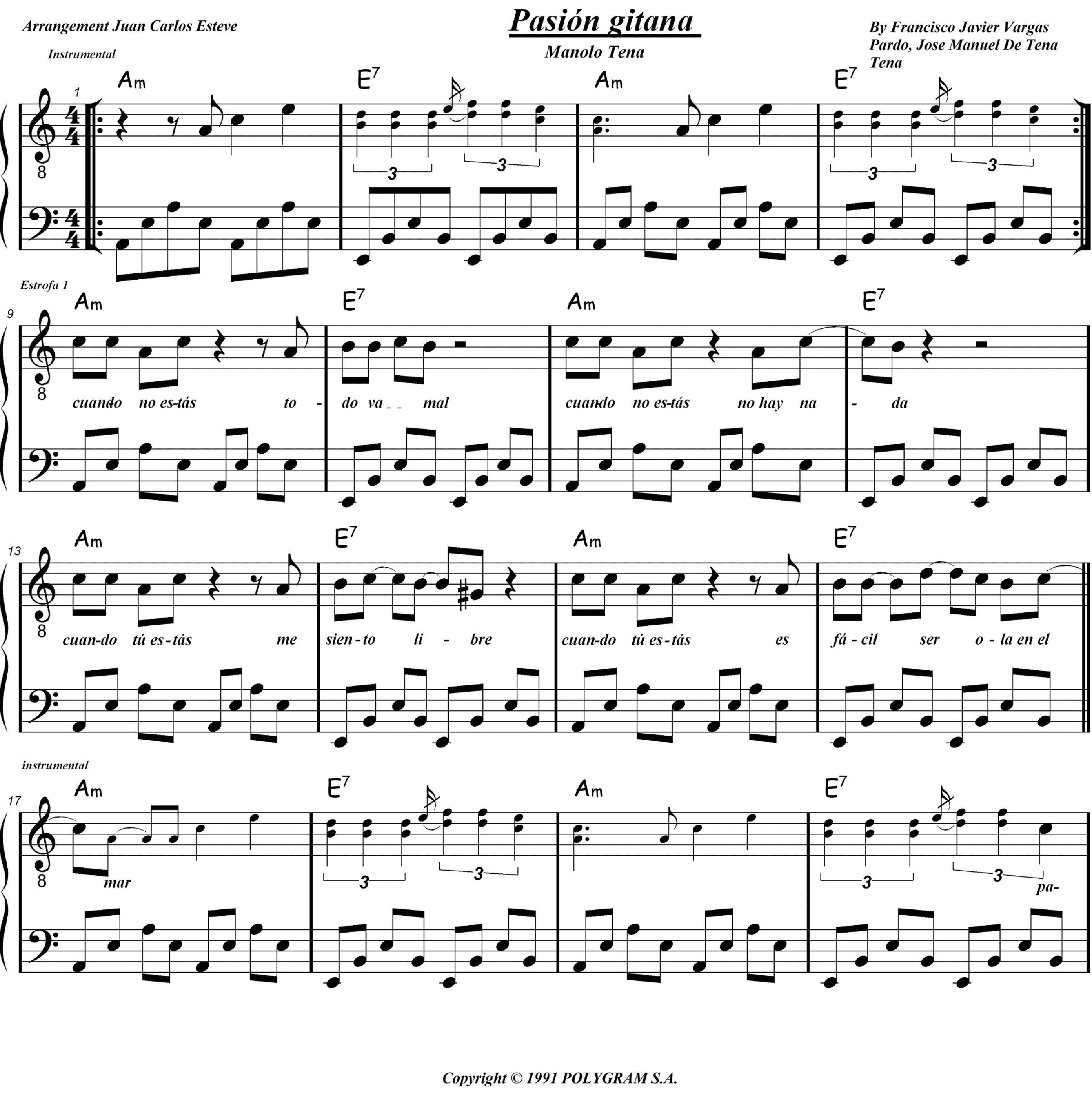 Sangre Espanola (arr. juan carlos esteve / Gran Coda)