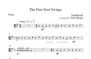 The First Noel Swings - string orchestra - Viola part (arr. Nick Raspa)
