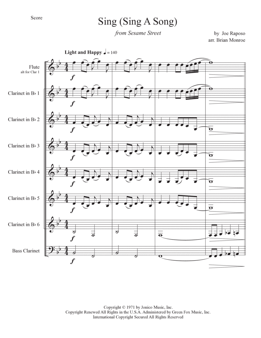 Sing (arr. Brian Monroe)