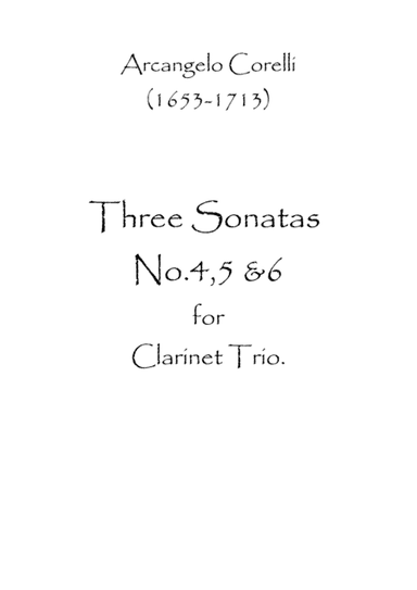 Three Sonatas No4,5 & 6 (arr. Spence Bundy)