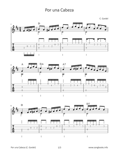 Por una Cabeza (arr. Bettina Schipp)