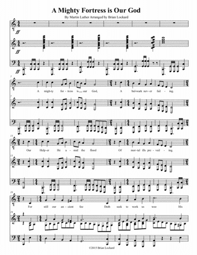 A Mighty Fortress Piano and Voice (arr. Brian Lockard)