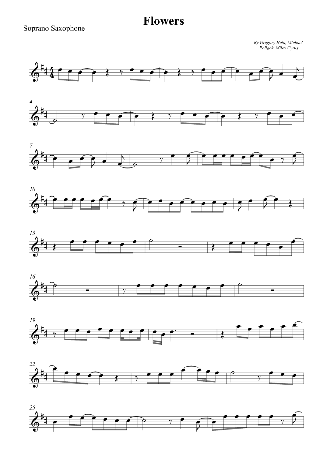 Flowers (arr. Wesley S. SIlva)