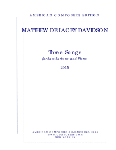 [Davidson] Three Songs