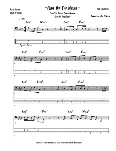 Give Me The Night (arr. Accubass)