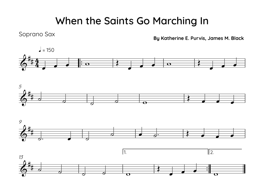 When The Saints Go Marching In (arr. Sales)