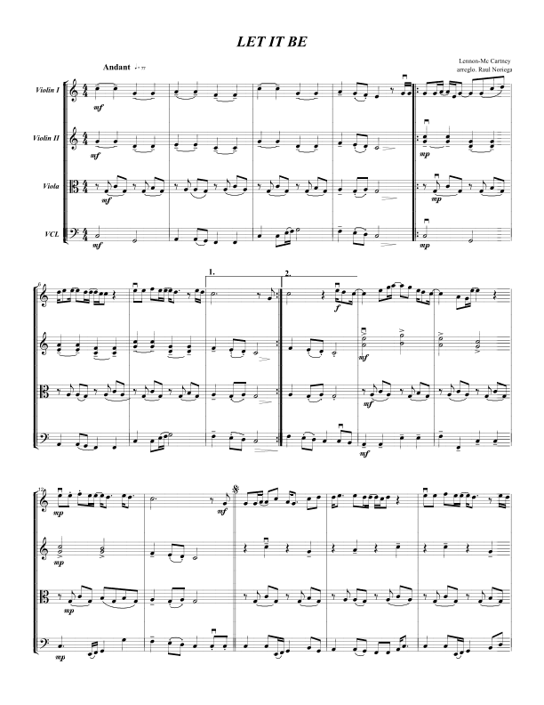 Let It Be (arr. RAUL NORIEGA)