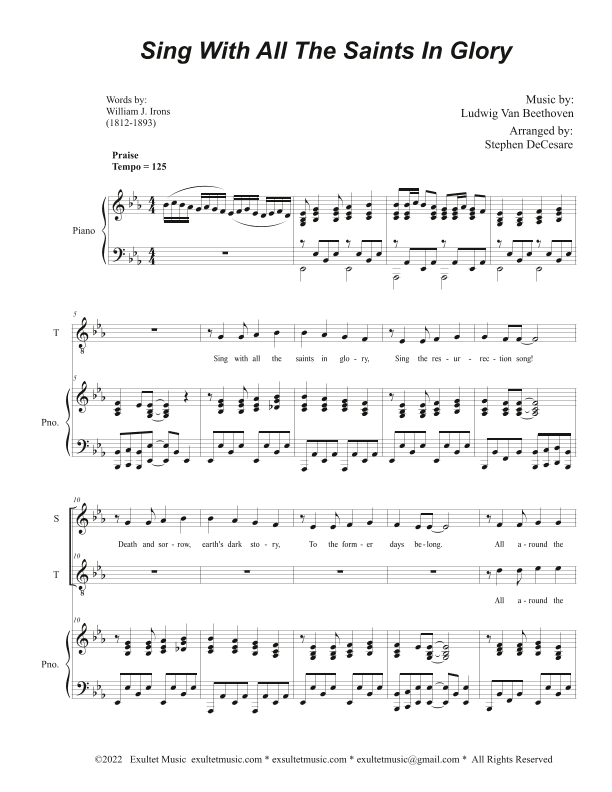 Sing With All The Saints In Glory (Duet for Soprano and Tenor solo) (arr. Stephen DeCesare)