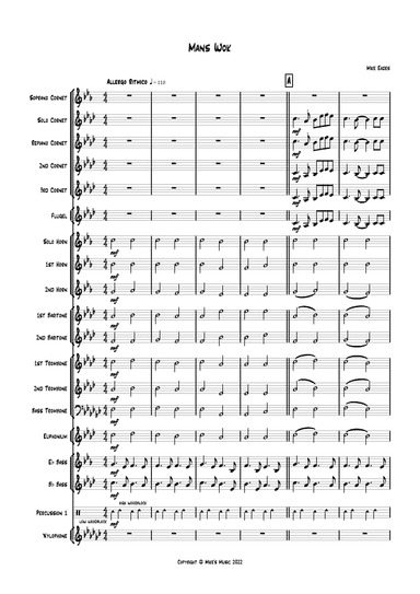 Mans Wok - original work for brass band.