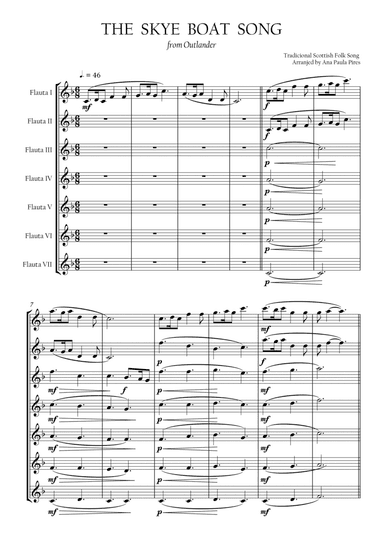 The Skye Boat Song from Outlander (arr. Ana Paula Pires)