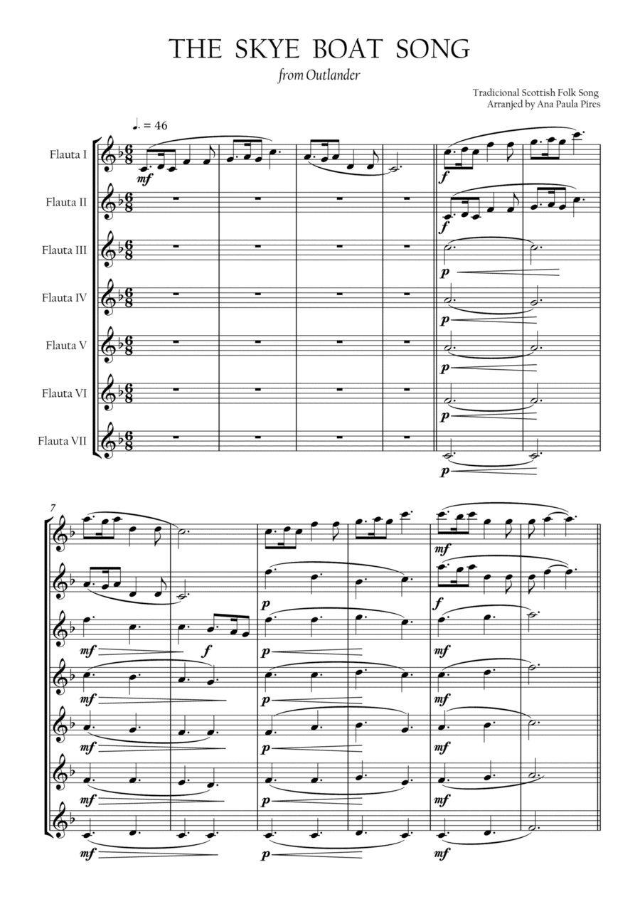 The Skye Boat Song from Outlander (arr. Ana Paula Pires)