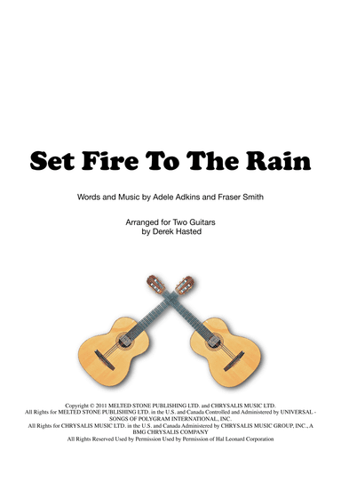 Set Fire To The Rain (arr. Derek Hasted)