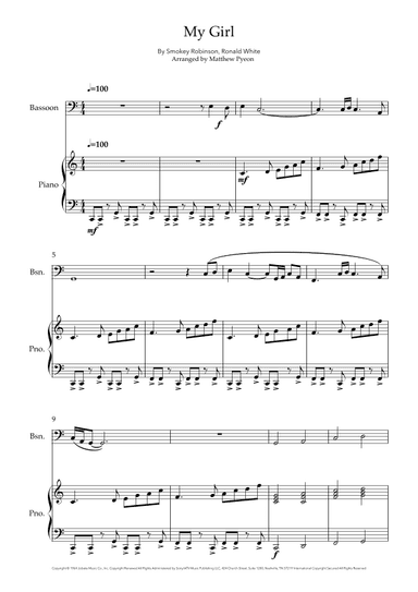 My Girl (arr. Matthew pyeon)