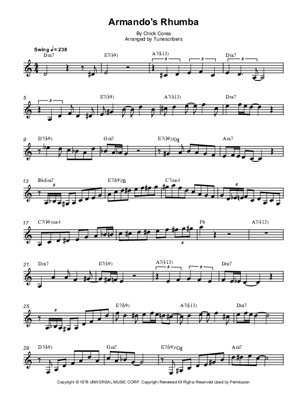 Armando's Rhumba (arr. Tunescribers)