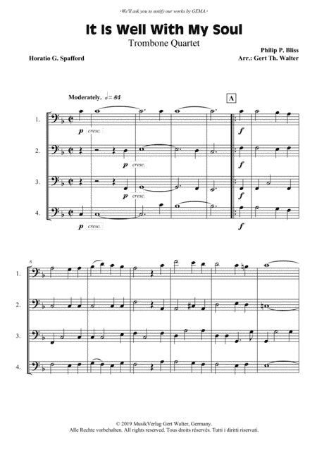 It Is Well With My Soul (arr. Gert Th. Walter)