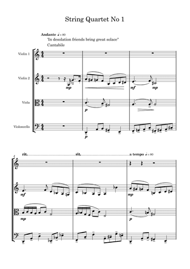 String Quartet No 1