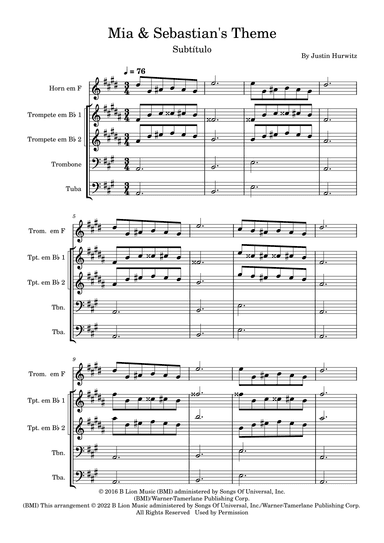 Mia & Sebastian's Theme (arr. Fernanda Moura)