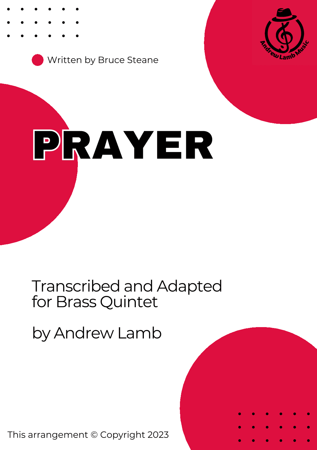 Bruce Steane | Prayer (Introductory Voluntary) | for Brass Quintet (arr. Andrew Lamb)