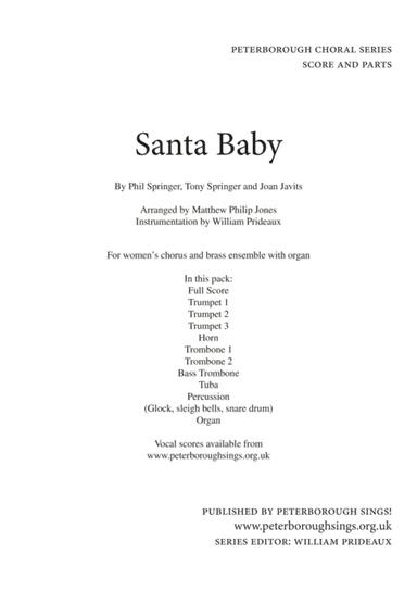 Santa Baby (arr. William Prideaux, Matthew Philip Jones)