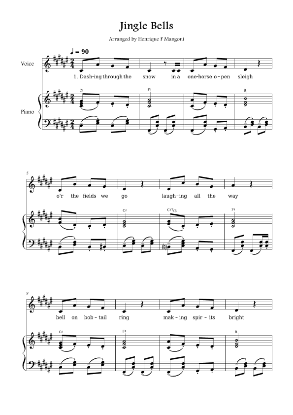 Jingle Bells (arr. Henrique F Mangoni)