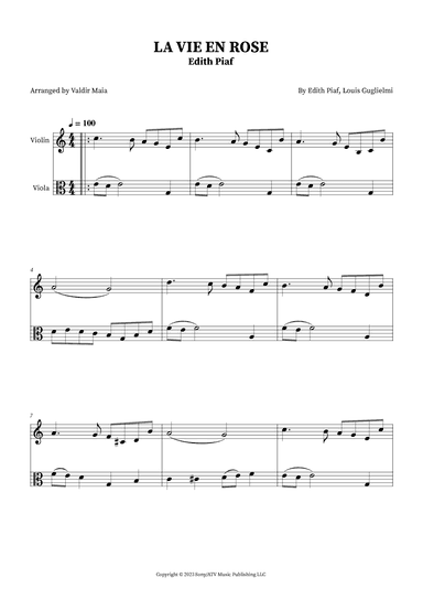 La Vie En Rose (arr. Valdir Maia)
