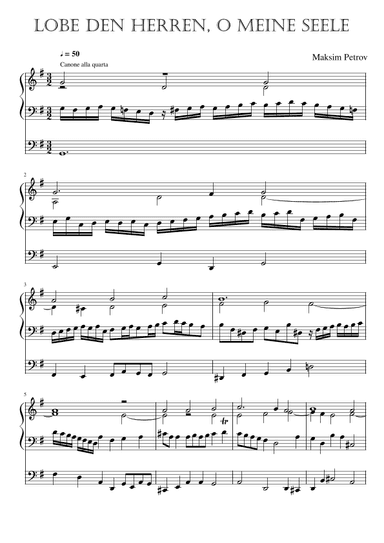 Chorale prelude 'Lobe den Herren, O meine Seele' (for organ)