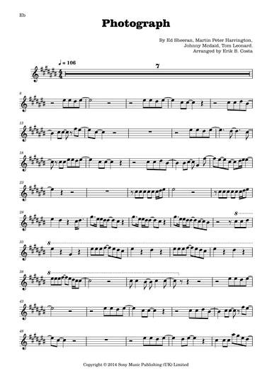 Photograph (arr. Erik B. Costa)