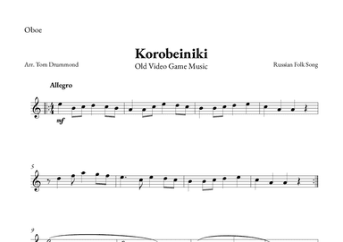 Korobeiniki (arr. Tom Drummond)
