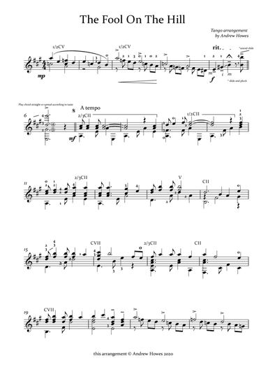 The Fool On The Hill (arr. Andrew Howes)