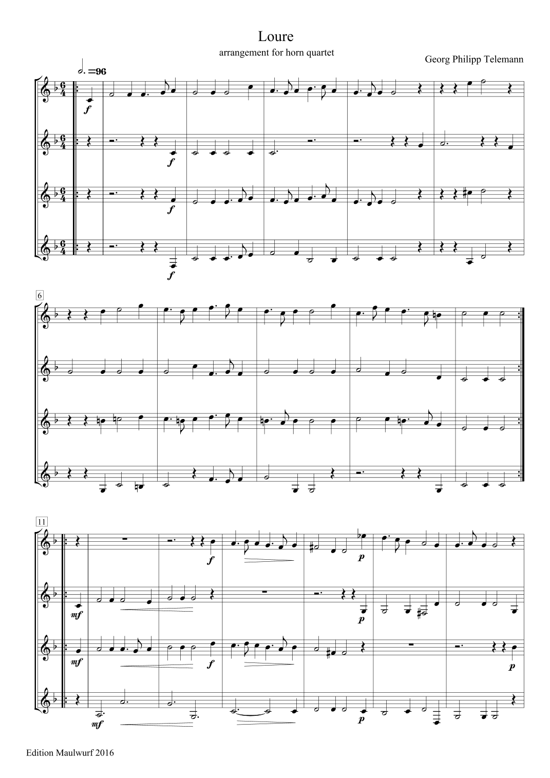 Loure (arr. Edition Maulwurf)
