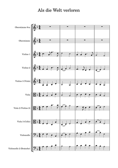 Als die Welt verloren (arr. Amanda)