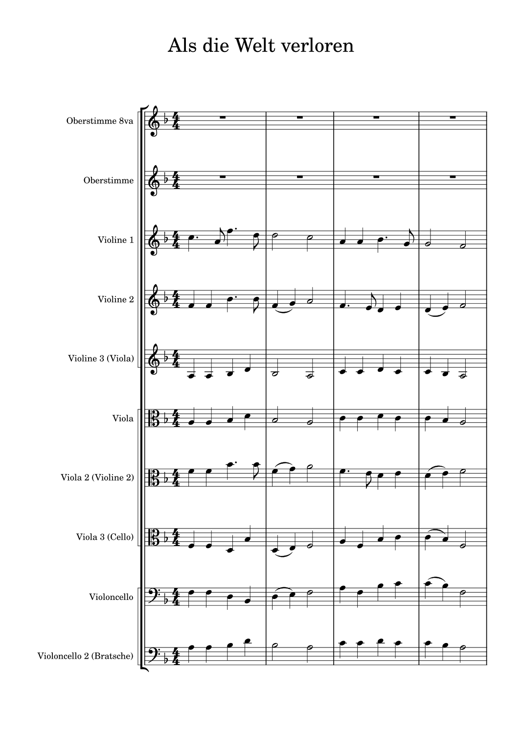 Als die Welt verloren (arr. Amanda)