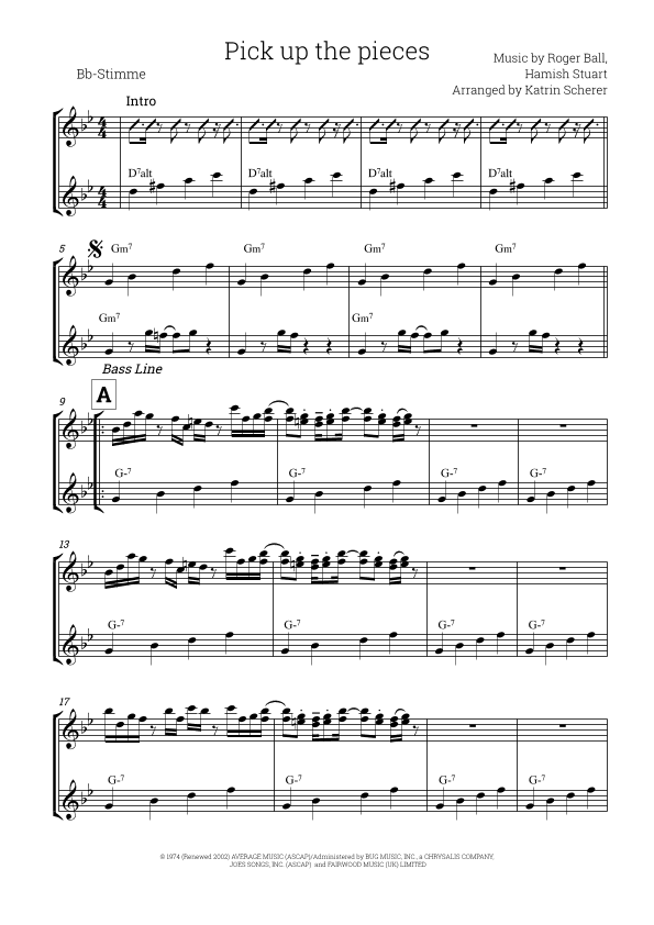 Pick Up The Pieces (arr. Katrin Scherer)