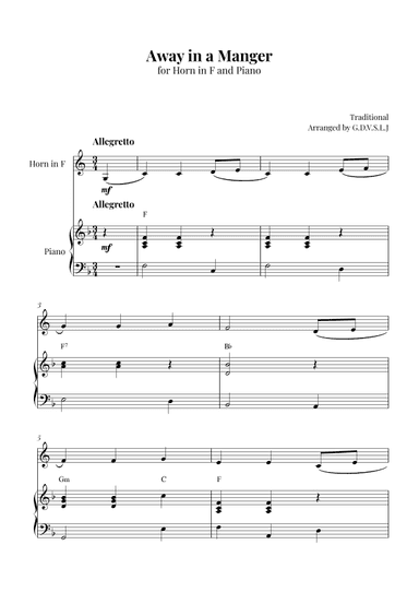Away in a Manger (arr. G.D.V.S.L.J)