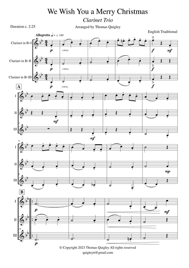 We Wish You a Merry Christmas (arr. Thomas Quigley)