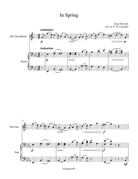 In Spring (arr. Nick Lacanski)