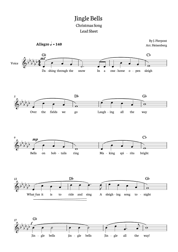 Jingle Bells (arr. Heisenberg)